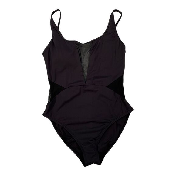 La Blanca Other - La Blanca Women’s Black one piece with sheer cut outs swimsuit Size 10